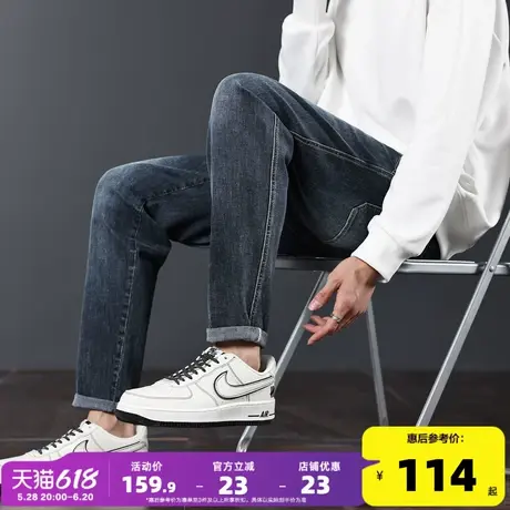 唐狮24秋冬季新款牛仔裤男直筒锥形裤微弹水洗潮流时尚复古裤子男商品大图