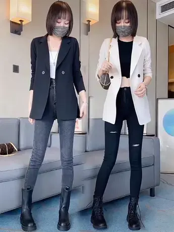 早春西装外套女装2023年新款韩版春秋季高级感时尚上衣网红小西服图片