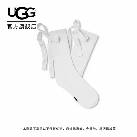 UGG秋季新款女士时尚舒适新奇蝴蝶结款罗纹水手袜中筒袜 1172200商品大图