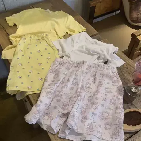 夏季可爱纯棉双层棉纱口袋短裤休闲裤卡通家居睡裤少女百搭外穿商品大图