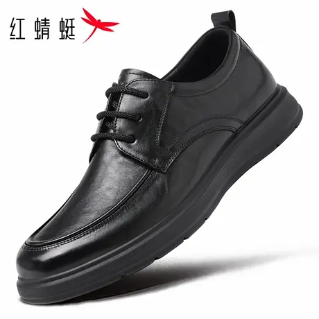 红蜻蜓男鞋冬季新款鞋子男士休闲平底皮鞋男真皮头层牛皮软底品牌商品大图