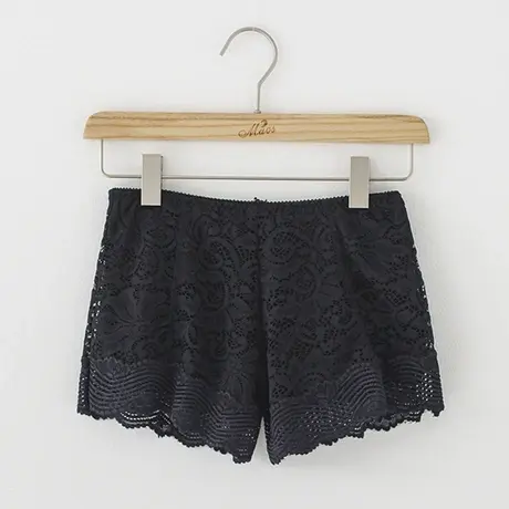 新款女士夏季性感蕾丝双层打底裤 保险防走光短款外穿打底裤商品大图