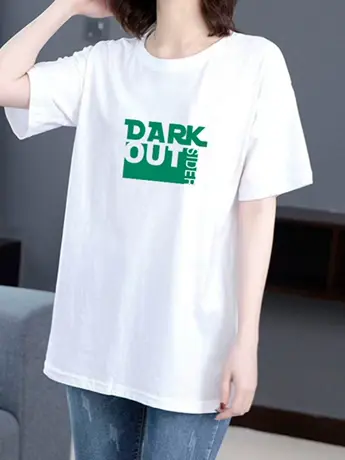 妈妈装大码仿棉短袖t恤女夏季宽松韩版潮时尚小众设计感上衣服图片