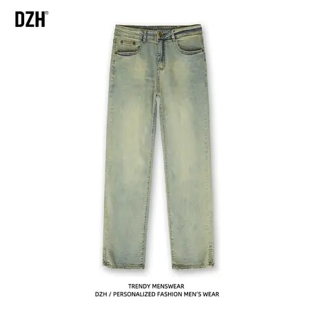 男生复古牛仔裤男秋季美式宽松阔腿直筒裤潮牌裤子2023新款老爹裤商品大图