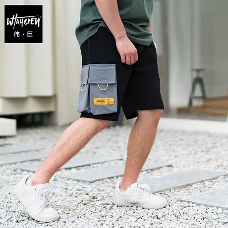 伟臣潮流机能风冰丝轻薄大码短裤男胖子加肥加大冰氧吧工装五分裤商品大图