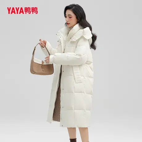 【鸭鸭甄选】鸭鸭羽绒服女2023年新款长款面包服韩版时尚宽松外套图片