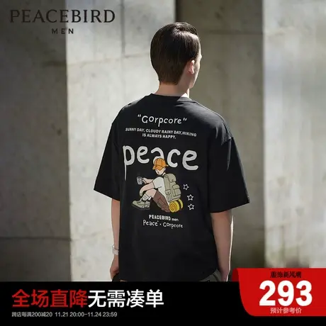 【商场同款】太平鸟男装 2023年夏季新款潮流短袖T恤男B2DAD2116图片