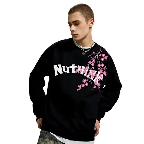 Nuthink美式保暖重磅420g套头卫衣男春季加绒加厚宽松大码上衣潮图片