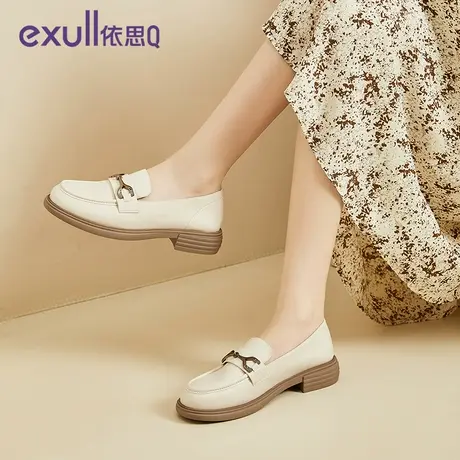 依思Q乐福鞋女单鞋软底秋季中跟舒适女鞋中年秋冬妈妈鞋女士皮鞋商品大图
