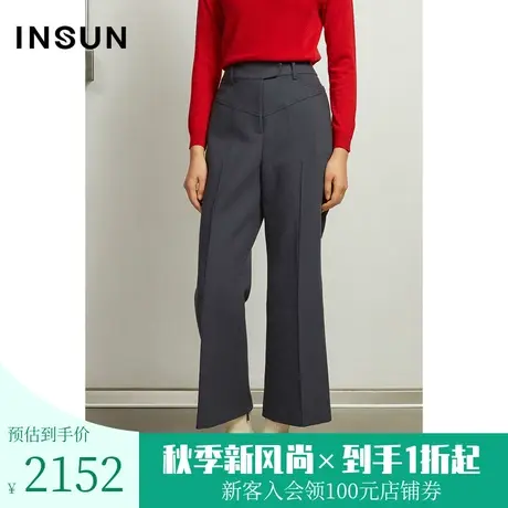 恩裳商场同款冬季时尚挺括有型微阔腿直筒裤轻商务休闲裤女士图片