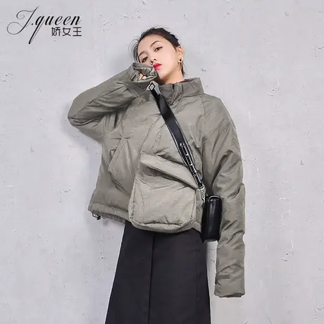 短款棉服外套女冬季新款韩版宽松大口袋加厚保暖面包服小个子棉衣图片