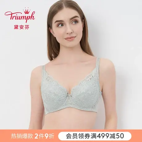 【直播专享】Triumph黛安芬蕾丝性感内衣女大胸收副乳文胸16-8737商品大图