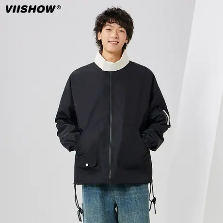 VIISHOW冲锋夹克外套男秋季痞帅工装夹克春秋款男户外防风衣服商品大图