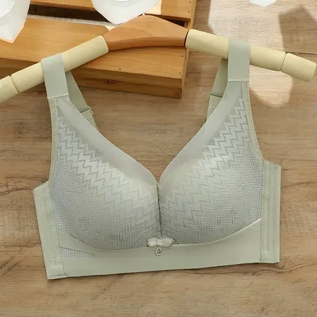 大码胸罩无钢圈收副乳防下垂大胸显小内衣女薄款透气洞洞杯文胸夏商品大图