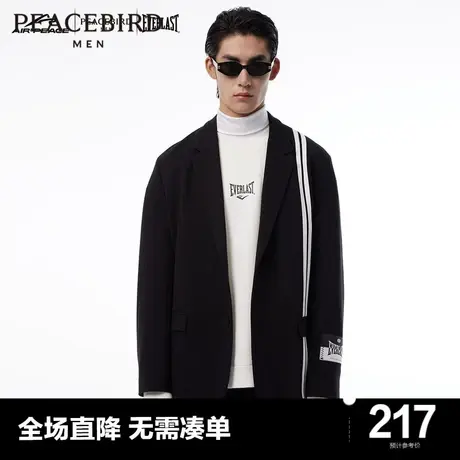 【AIRxPEACE】太平鸟男装 everlast联名条纹西服男BBBC4A06图片