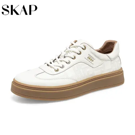 SKAP圣伽步奥莱秋季商场同款德训鞋平底板鞋男休闲鞋A3N01CM2商品大图