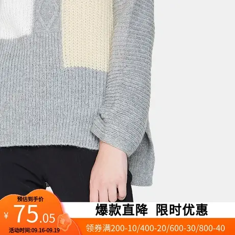 艾格2022冬季新品女百搭休闲长袖圆领针织衫Y1456图片
