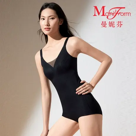 【中塑】曼妮芬女士舒适带杯收腹收腰抗菌内裆连体塑身衣20540034商品大图
