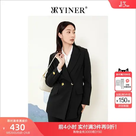 音儿美地女装2022秋季新款一粒扣正装主持人西装外套图片