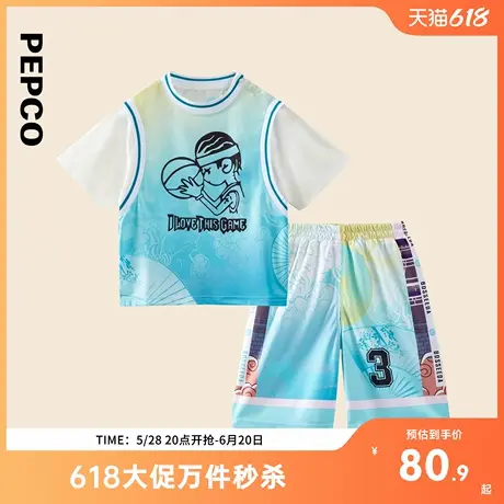 小猪班纳童装2025夏装新款儿童上衣裤子两件套小童男童套装宝宝潮图片