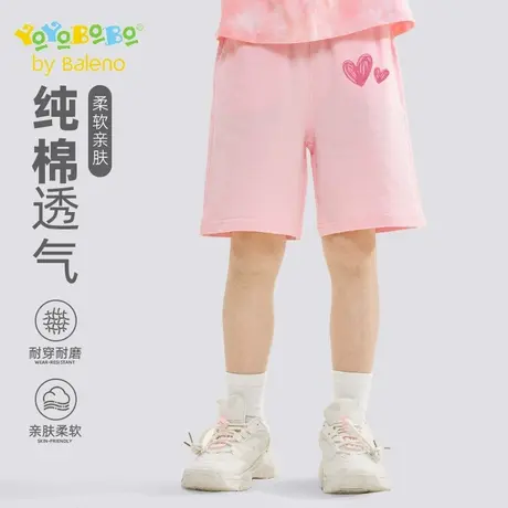 班尼路童装YBB系列女童短裤夏季儿童纯棉五分裤女孩薄款透气裤子商品大图
