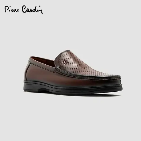 Pierre Cardin/皮尔卡丹男鞋25年新款牛皮透气冲孔凉鞋透气乐福鞋商品大图