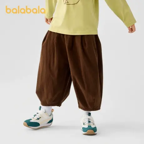 巴拉巴拉童装儿童裤子男女童长裤2024秋装小童花苞型休闲裤宽松潮商品大图