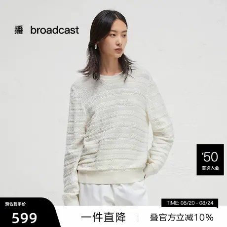 【播奥莱】播商场同款秋设计师胶囊系列圆领毛衣女BDR3SD3078商品大图