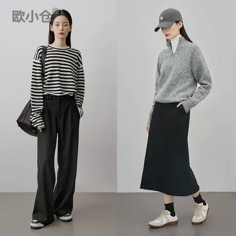 【所有女生的衣橱直播间】欧小仓 厚而不僵 糯米阔腿裤 + 直筒裙商品大图