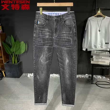 秋季款男士牛仔裤男直筒宽松潮流百搭青年潮牌学生帅气休闲裤子男商品大图
