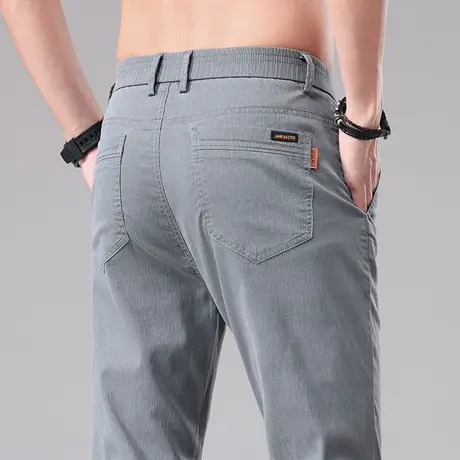 夏天冰丝男士商务直筒西裤夏季薄款男生宽松休闲长裤夏款西装裤子商品大图