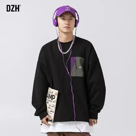 男士oversize黑色卫衣秋季男重磅宽松男款秋装上衣外套2023年新款商品大图