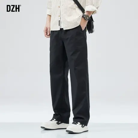 男士黑色工装裤男潮牌休闲长裤2024年春季新款裤子男裤宽松直筒裤商品大图