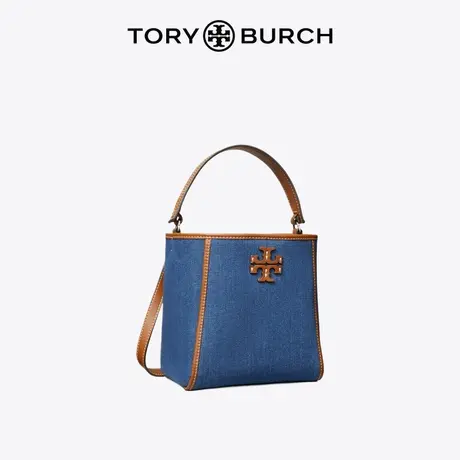 【12期免息】TORY BURCH 汤丽柏琦  MCGRAW小号丹宁水桶包154686商品大图