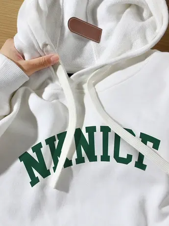 连帽卫衣女薄款早秋季oversize潮牌小众高街美式复古宽松落肩外套商品大图