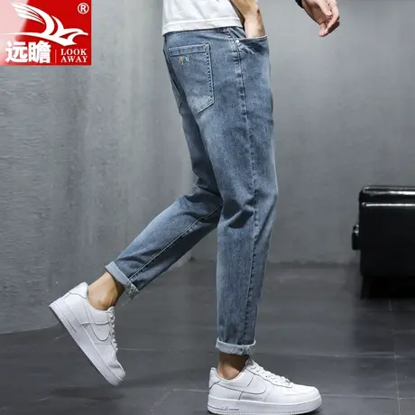 夏季薄款牛仔裤男士修身小脚春秋款2023新款休闲男款长裤子夏天商品大图