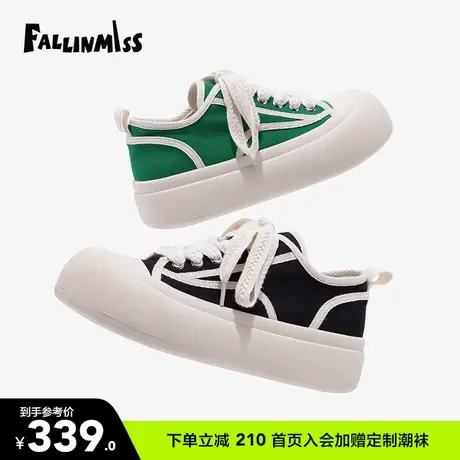 【非谜季末清仓】大头鞋爆款低帮帆布鞋春季厚底板鞋休闲小白鞋女图片