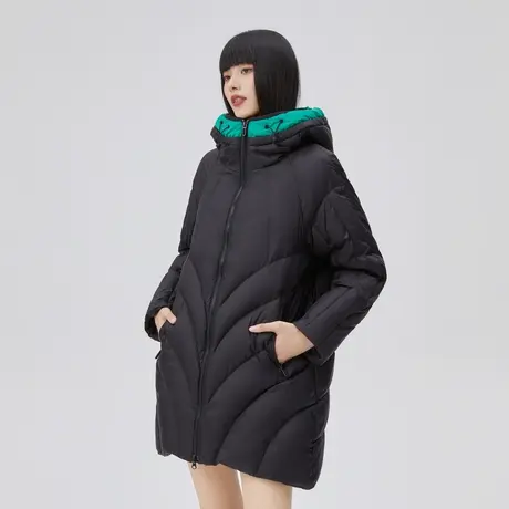 艾莱依新款羽绒服女2022年冬季鸭绒连帽设计感小众茧形连帽外套潮图片