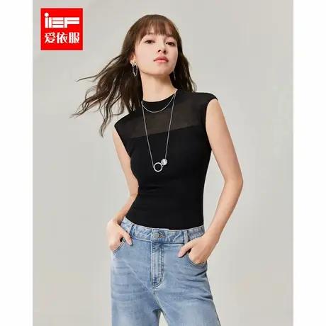 IEF/爱依服上衣2025夏季新款韩版成熟优雅气质通勤修身百搭背心图片
