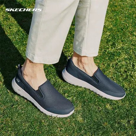 Skechers斯凯奇夏季男鞋一脚蹬健步鞋百搭舒适休闲鞋缓震懒人鞋商品大图