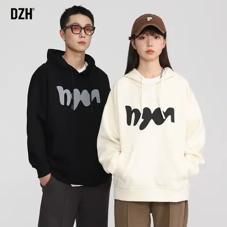 情侣重磅卫衣男春秋季连帽宽松上衣休闲外套潮牌男装新款秋装帽衫商品大图