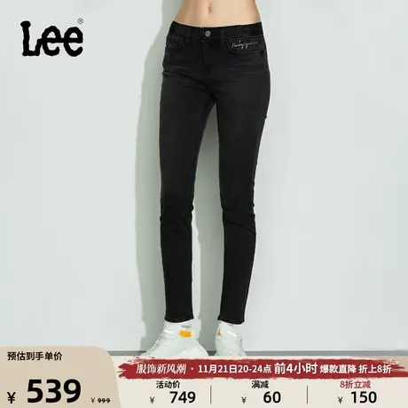 Lee商场同款优形丹宁女黑色400紧身窄脚牛仔裤LWB1004005TR-271图片