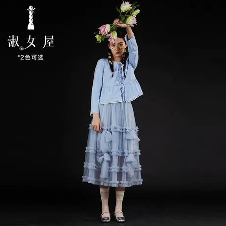 淑女屋官方旗舰店2022新款女小园领蝴蝶结卫衣外套图片