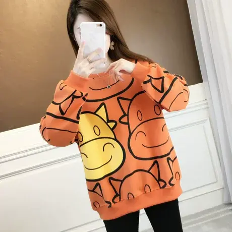 早秋设计感小众卫衣女春秋季韩版宽松bf慵懒风ins薄款上衣外套潮图片