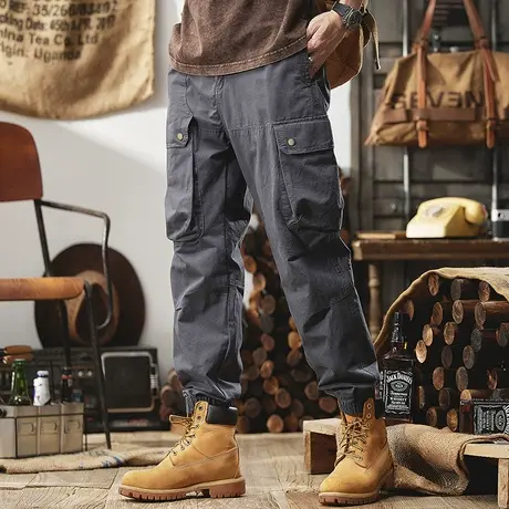 Modi Nick/摩帝尼克休闲潮流男款工装裤宽松直筒束脚运动百搭长裤商品大图