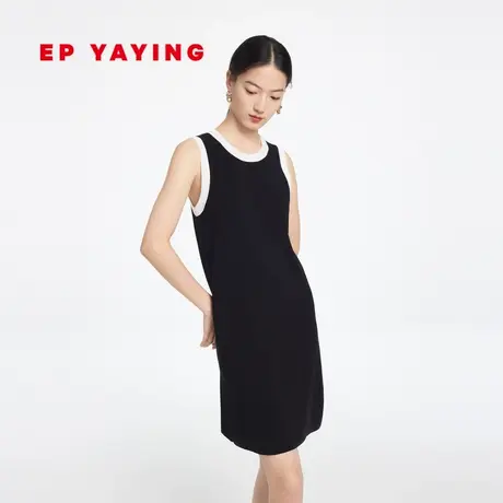 EP雅莹女装 抑菌三醋酸小黑裙 弹力针织背心裙 春夏商场同款9403A图片