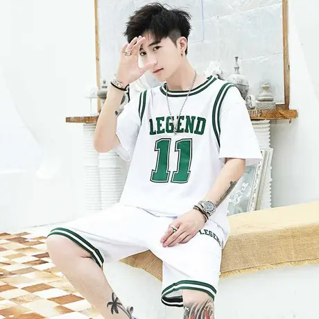 青少年篮球服男孩短袖t恤高中初中学生运动套装帅气大童夏装球衣商品大图