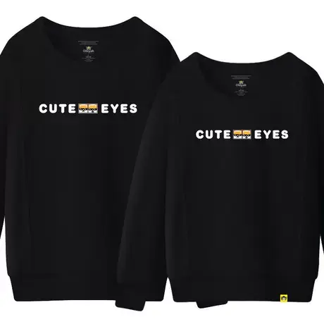 Ohlyah品牌宽松圆领情侣装卫衣男女印花韩版简约纯棉打底衫上衣潮商品大图