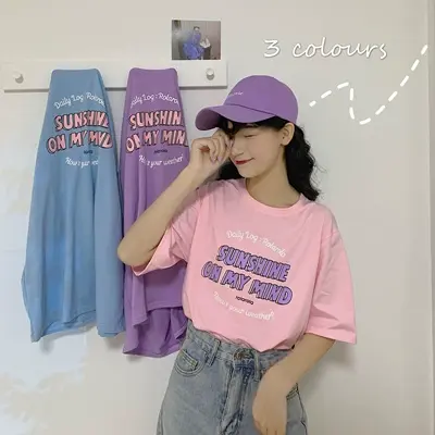 ins超火港风网红短袖T恤女夏装韩版潮原宿学生宽松百搭半袖上衣服商品大图