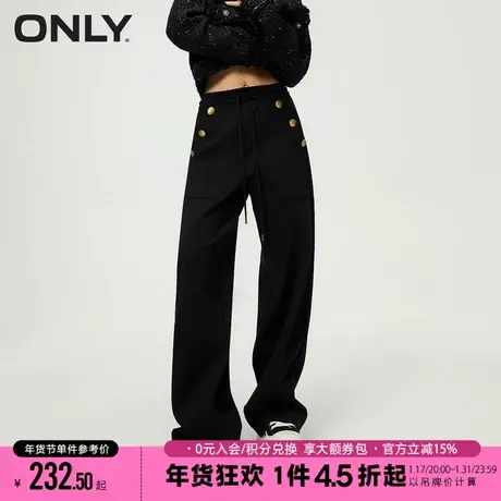 ONLY夏季休闲潮流高腰显瘦直筒工装裤休闲裤子|124114002商品大图